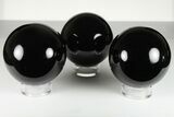 3.3" Polished Black Obsidian Spheres - Photo 2